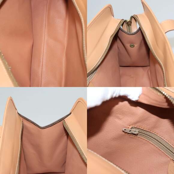 CELINE Macadam Canvas Shoulder Bag Pvc Leather Brown Gold - Picture 12 of 13